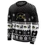 iowa hawkeyes reindeer motif black hoodie best selling