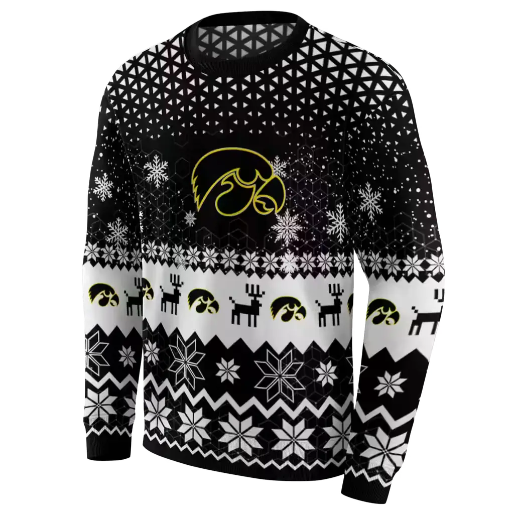 iowa hawkeyes reindeer motif black hoodie new arrival iowa hawkeyes reindeer motif black hoodie new arrival