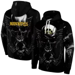 iowa hawkeyes skull artwork black hoodie best selling