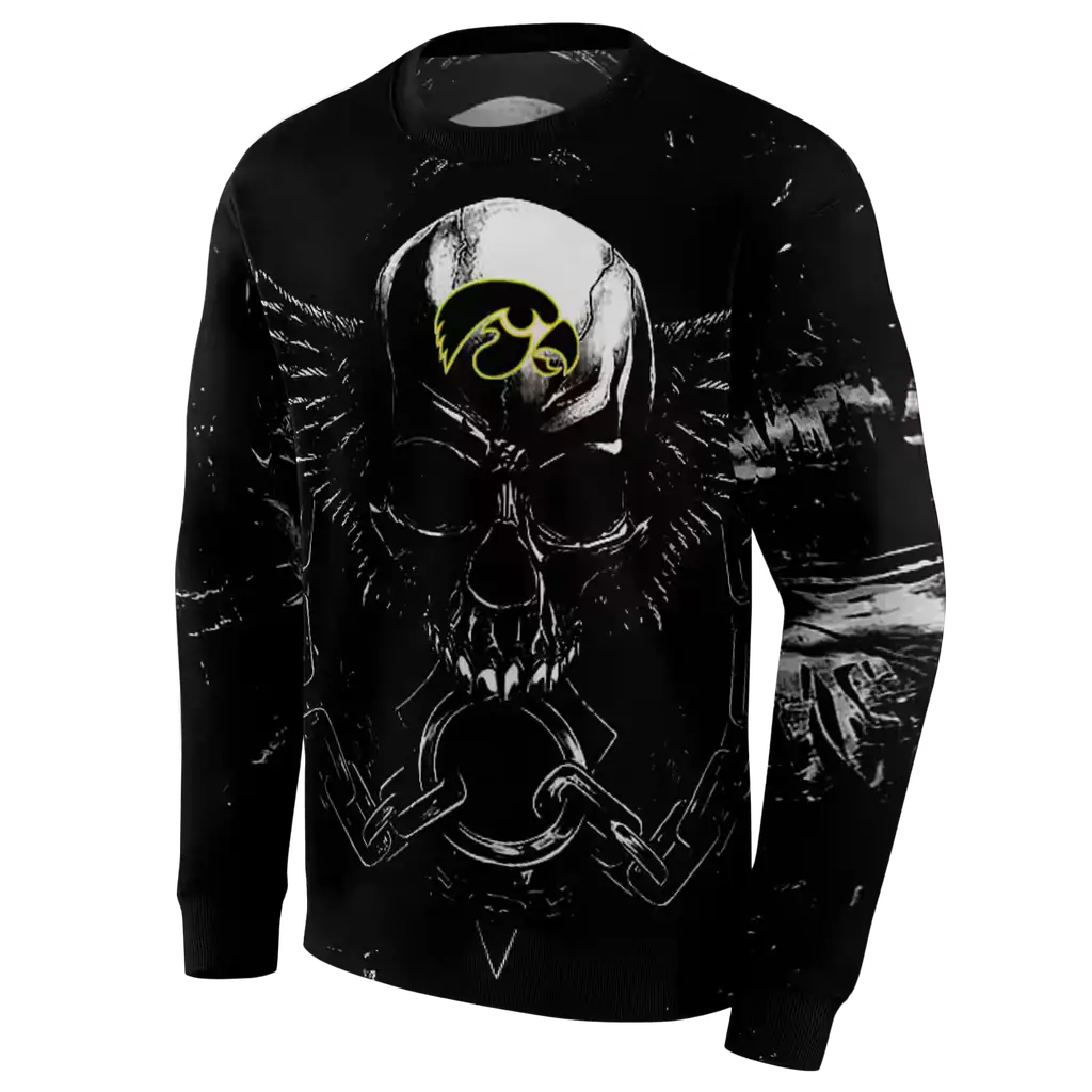 iowa hawkeyes skull artwork black hoodie new arrival iowa hawkeyes skull artwork black hoodie new arrival