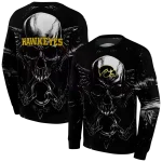 iowa hawkeyes skull artwork black hoodie best selling