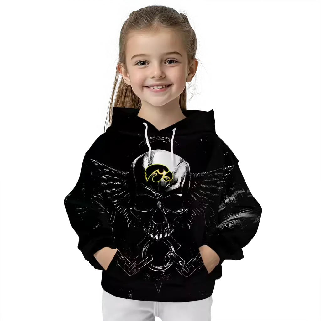 iowa hawkeyes skull artwork black hoodie top rated iowa hawkeyes skull artwork black hoodie top rated