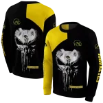 iowa hawkeyes skull punisher gold black hoodie best selling