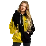 iowa hawkeyes splatter effect black hoodie best selling