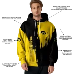 iowa hawkeyes splatter effect black hoodie best selling