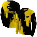 iowa hawkeyes splatter effect black hoodie best selling