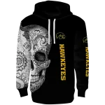 iowa hawkeyes sugar skull black hoodie best selling