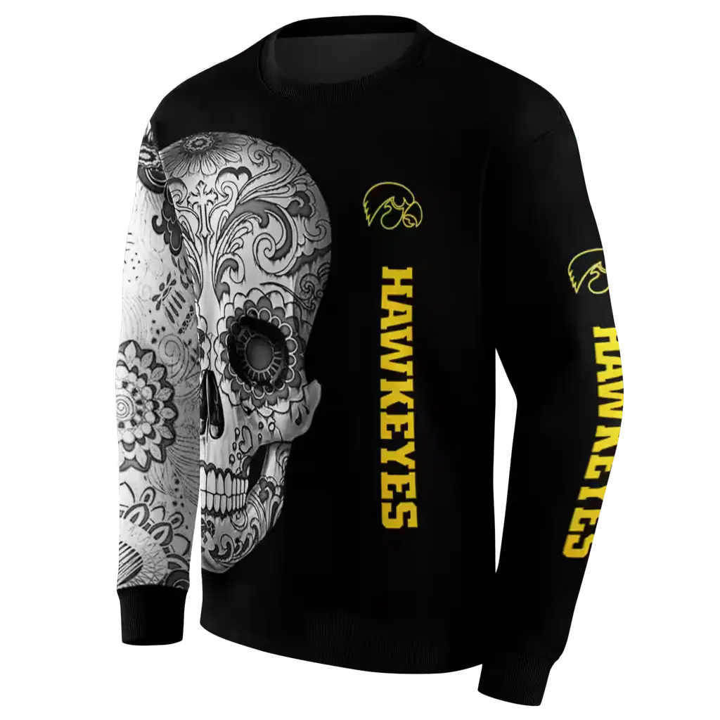 iowa hawkeyes sugar skull black hoodie new arrival iowa hawkeyes sugar skull black hoodie new arrival