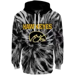 iowa hawkeyes tie dye pattern black hoodie best selling