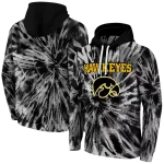 iowa hawkeyes tie dye pattern black hoodie best selling