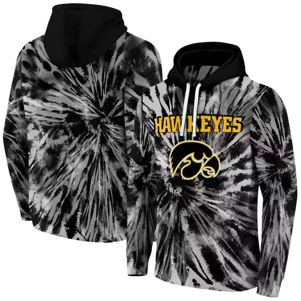 iowa hawkeyes tie dye pattern black hoodie fashion forward iowa hawkeyes tie dye pattern black hoodie fashion forward