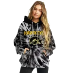 iowa hawkeyes tie dye pattern black hoodie best selling