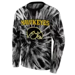 iowa hawkeyes tie dye pattern black hoodie best selling