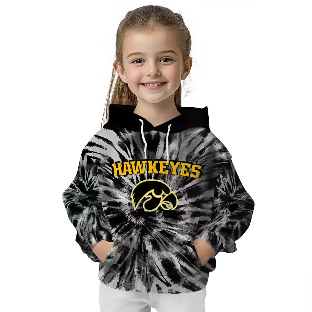 iowa hawkeyes tie dye pattern black hoodie top rated iowa hawkeyes tie dye pattern black hoodie top rated