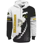 iowa hawkeyes triangular pattern black white hoodie best selling