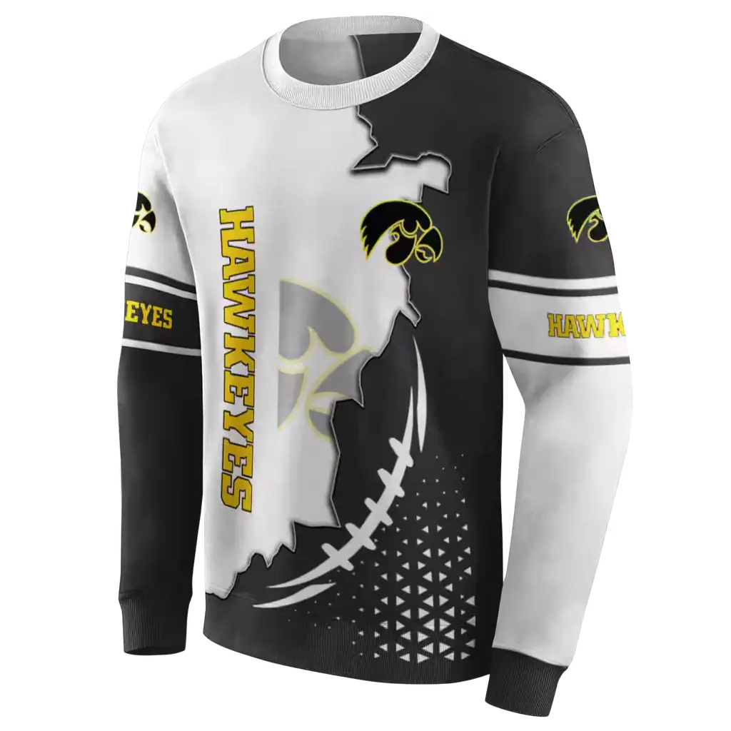iowa hawkeyes triangular pattern black white hoodie new arrival iowa hawkeyes triangular pattern black white hoodie new arrival