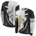 iowa hawkeyes triangular pattern black white hoodie best selling