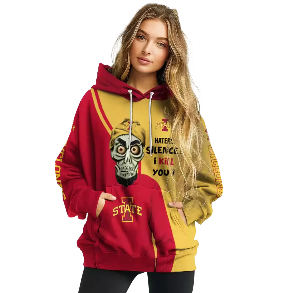 iowa state cyclones achmed skull red hoodie high quality iowa state cyclones achmed skull red hoodie high quality