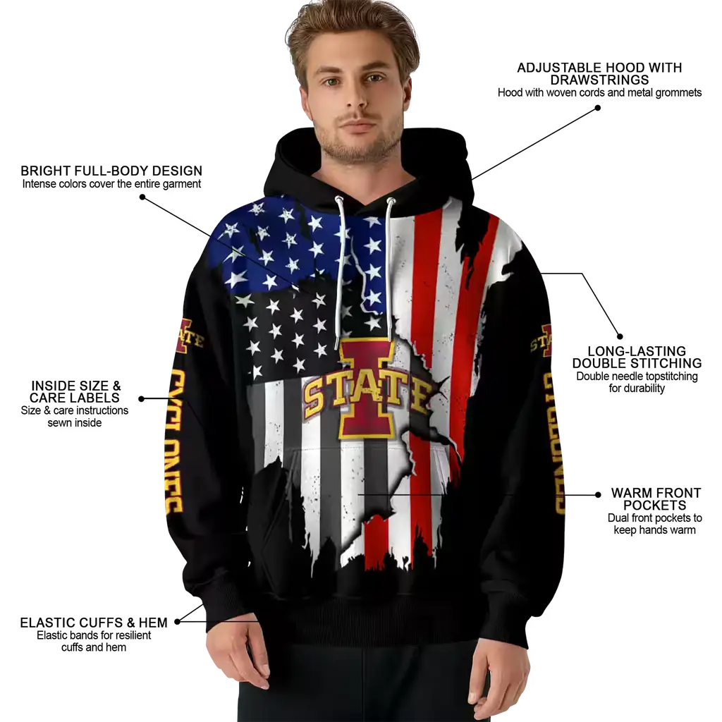iowa state cyclones american pride black hoodie latest model iowa state cyclones american pride black hoodie latest model