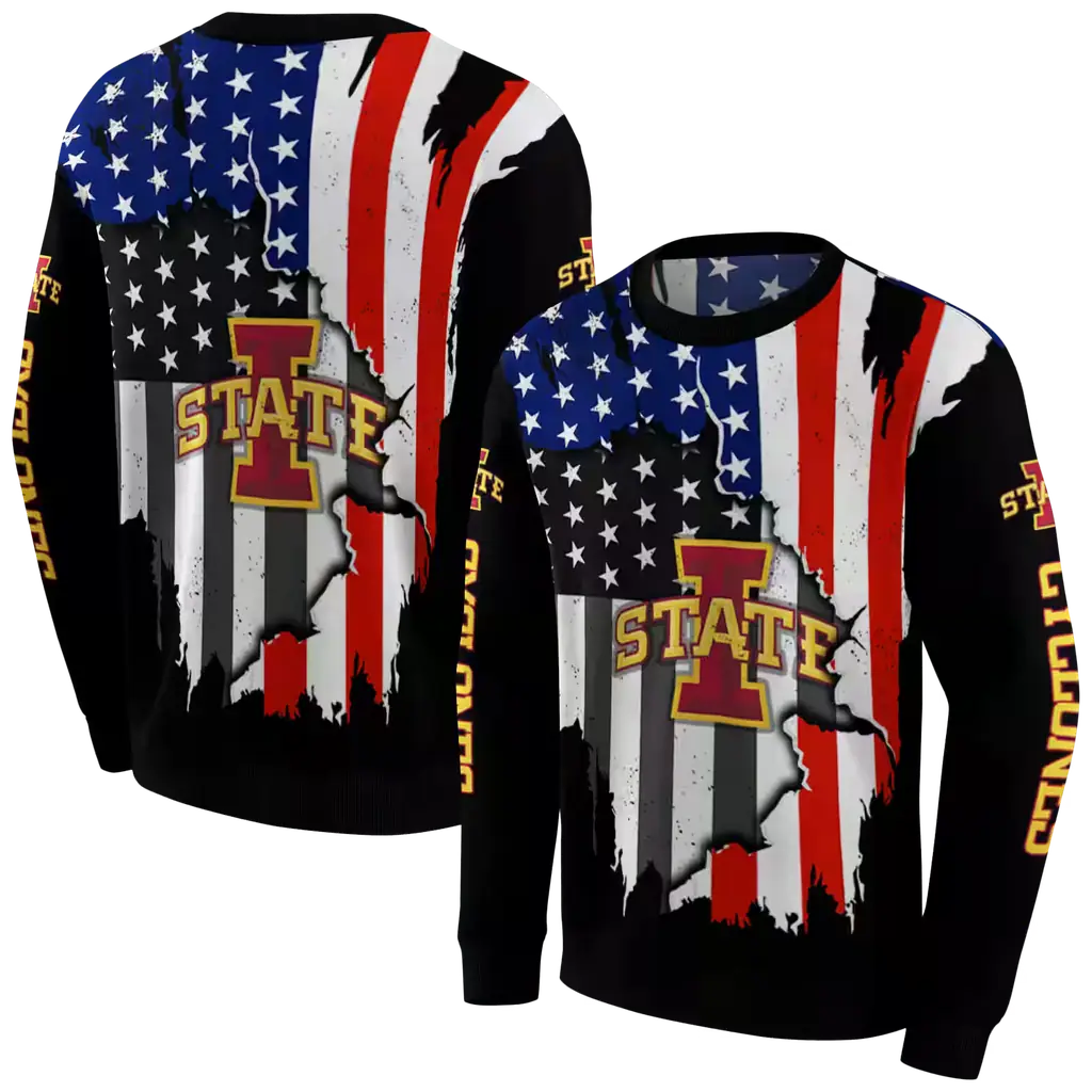 iowa state cyclones american pride black hoodie premium grade iowa state cyclones american pride black hoodie premium grade