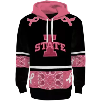 iowa state cyclones awareness ribbon black pink hoodie best selling