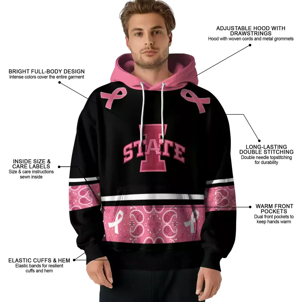 iowa state cyclones awareness ribbon black pink hoodie latest model iowa state cyclones awareness ribbon black pink hoodie latest model