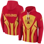 iowa state cyclones concentric lines red black hoodie best selling
