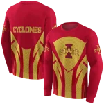 iowa state cyclones concentric lines red black hoodie best selling