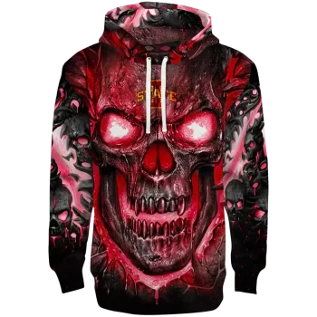 iowa state cyclones demonic skull red black hoodie best selling