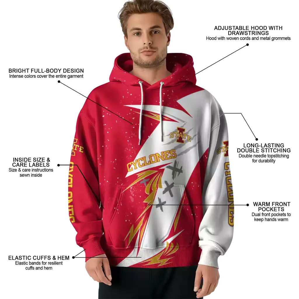 iowa state cyclones dynamic slash red white hoodie latest model iowa state cyclones dynamic slash red white hoodie latest model