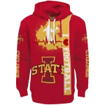 iowa state cyclones football heartbeat red hoodie best selling