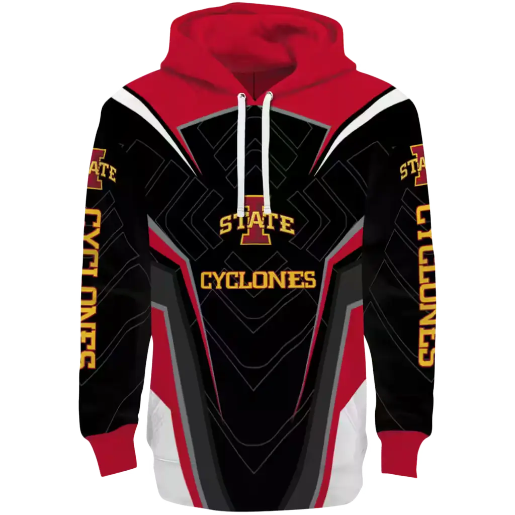iowa state cyclones futuristic pattern red black hoodie best selling iowa state cyclones futuristic pattern red black hoodie best selling