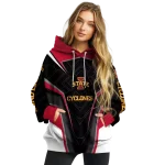 iowa state cyclones futuristic pattern red black hoodie best selling