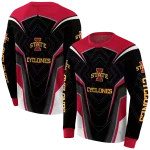 iowa state cyclones futuristic pattern red black hoodie best selling