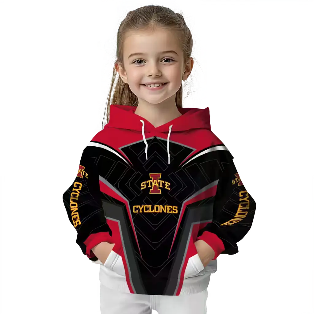 iowa state cyclones futuristic pattern red black hoodie top rated iowa state cyclones futuristic pattern red black hoodie top rated