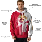 iowa state cyclones graphic punisher red white hoodie best selling