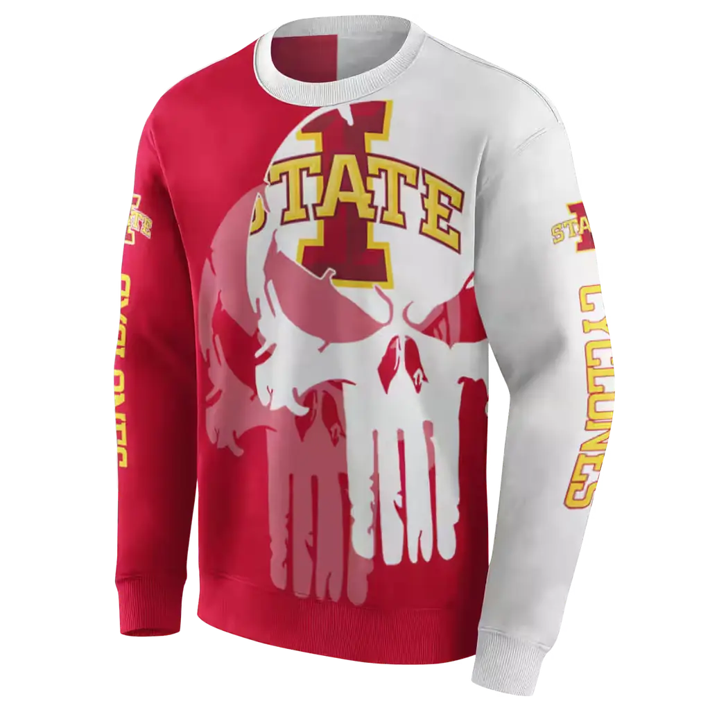 iowa state cyclones graphic punisher red white hoodie new arrival iowa state cyclones graphic punisher red white hoodie new arrival