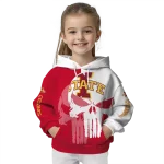iowa state cyclones graphic punisher red white hoodie best selling