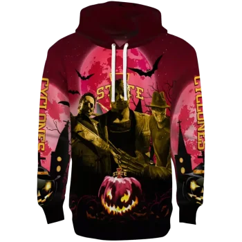 iowa state cyclones halloween vibes red black hoodie best selling