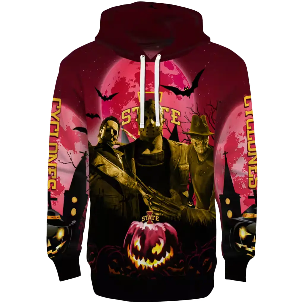 iowa state cyclones halloween vibes red black hoodie best selling iowa state cyclones halloween vibes red black hoodie best selling
