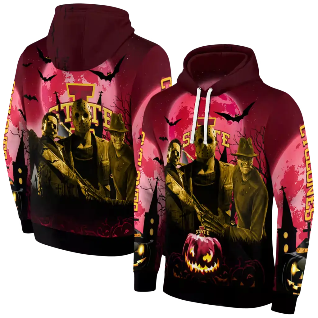 iowa state cyclones halloween vibes red black hoodie fashion forward iowa state cyclones halloween vibes red black hoodie fashion forward