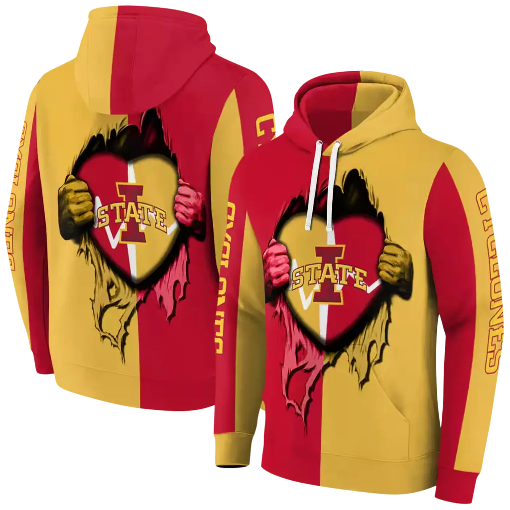 iowa state cyclones heartbeat graphic red hoodie fashion forward iowa state cyclones heartbeat graphic red hoodie fashion forward