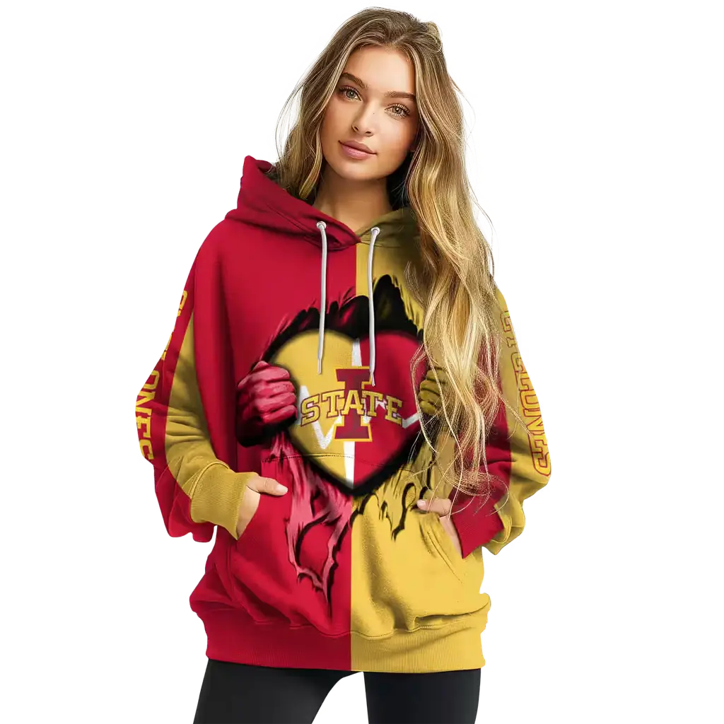 iowa state cyclones heartbeat graphic red hoodie high quality iowa state cyclones heartbeat graphic red hoodie high quality