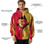 iowa state cyclones heartbeat graphic red hoodie best selling