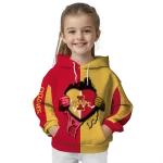 iowa state cyclones heartbeat graphic red hoodie best selling