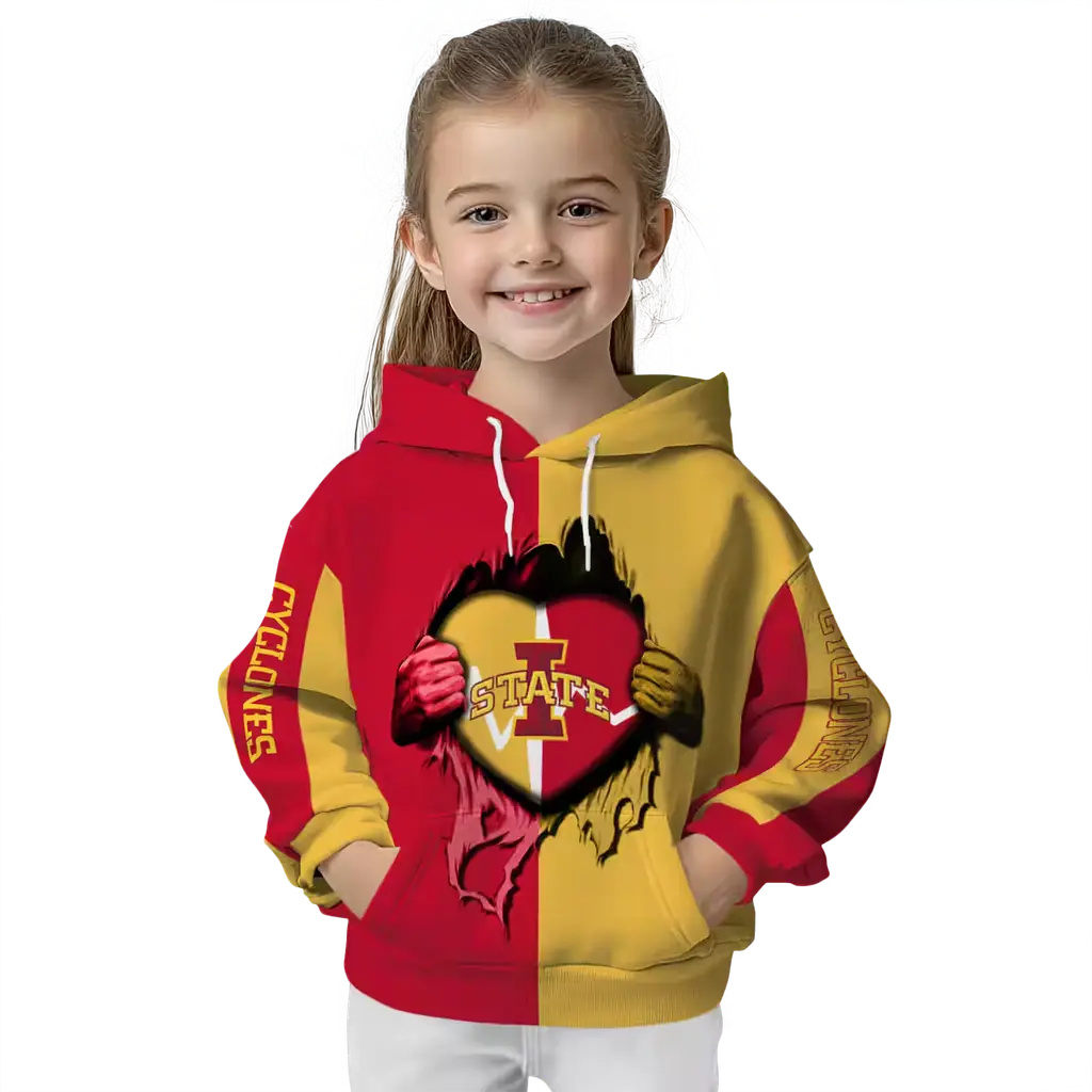 iowa state cyclones heartbeat graphic red hoodie top rated iowa state cyclones heartbeat graphic red hoodie top rated