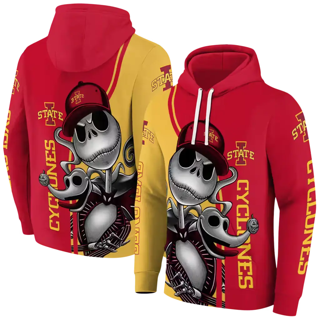 iowa state cyclones jack skellington red hoodie fashion forward iowa state cyclones jack skellington red hoodie fashion forward