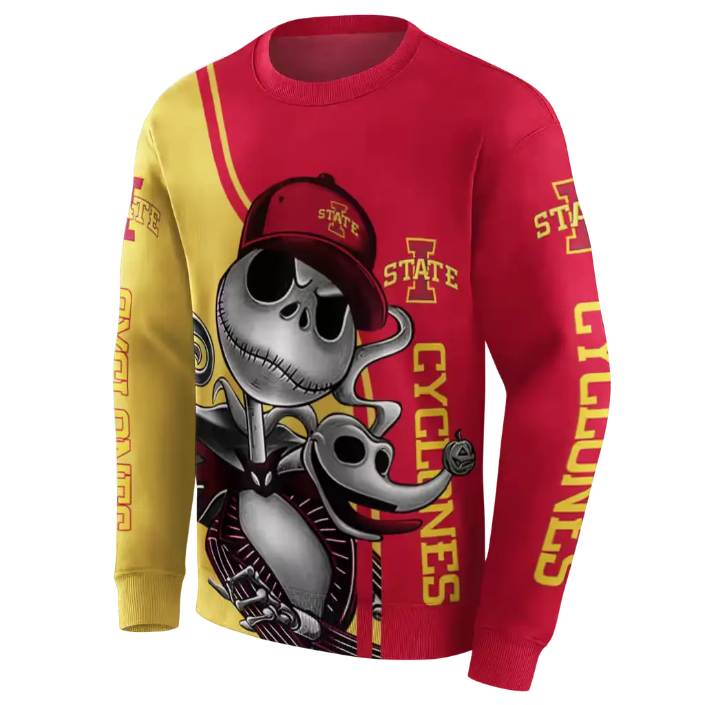 iowa state cyclones jack skellington red hoodie new arrival iowa state cyclones jack skellington red hoodie new arrival