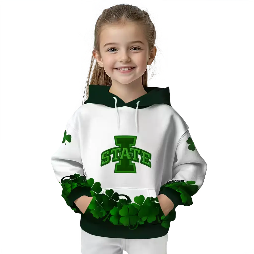 iowa state cyclones lucky motif white green hoodie top rated iowa state cyclones lucky motif white green hoodie top rated