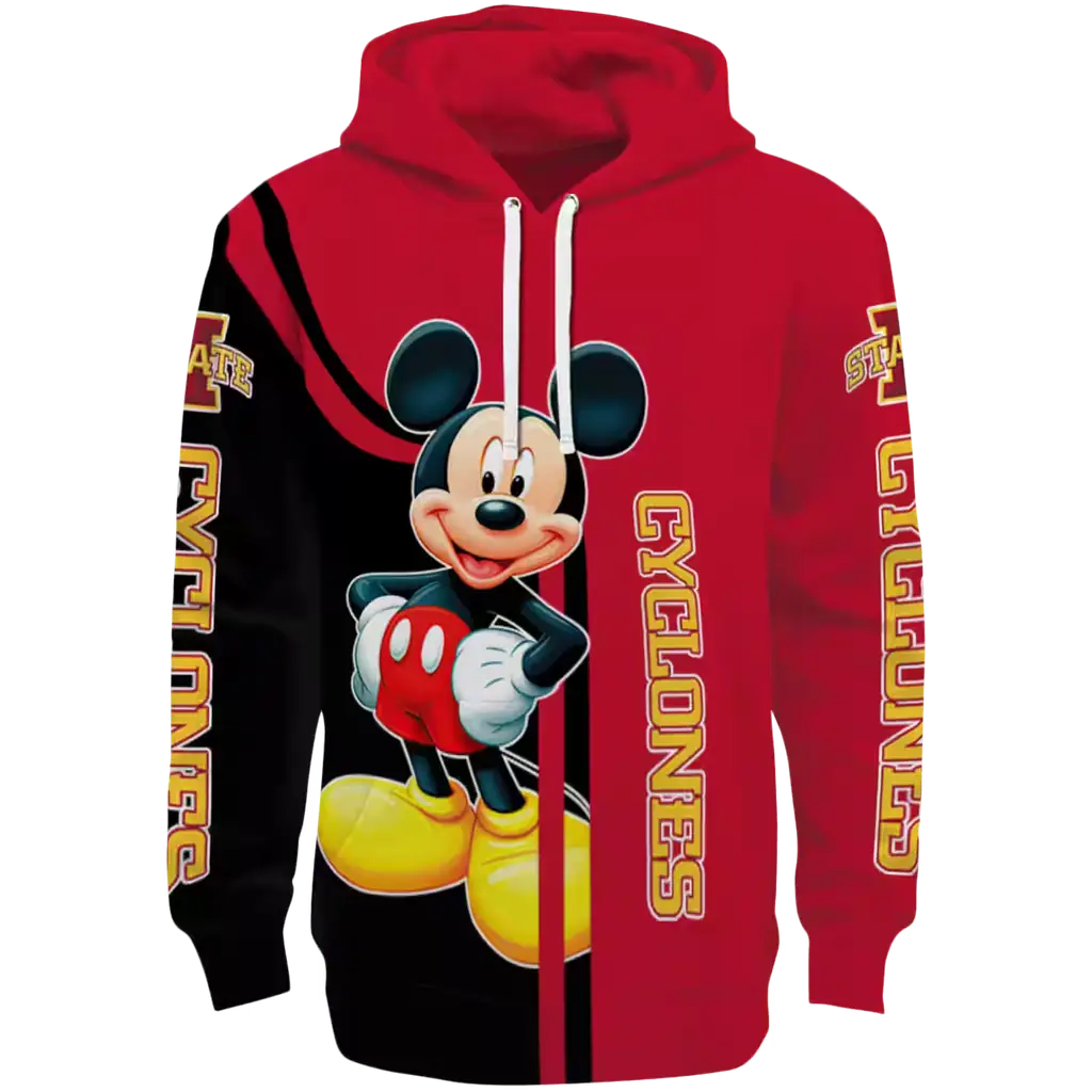 iowa state cyclones mickey mouse red black hoodie best selling iowa state cyclones mickey mouse red black hoodie best selling